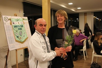 a una cena sociale del motoclub Erba